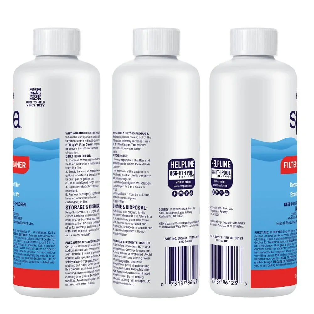 HTH Spa Pool Filter Cleaner 16oz